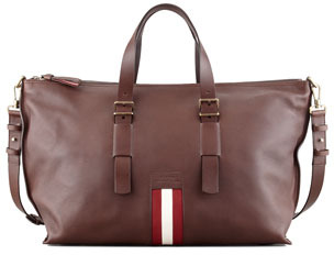 bally leather duffle bag