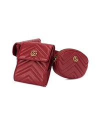 Gucci Gg Marmont Double Belt Bag