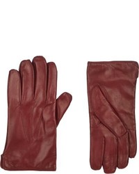 Barneys New York Cashmere Lined Gloves Red