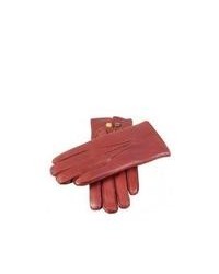 Dents Rabbit Fur Lined Leather Gloves English Tan