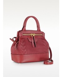 Sonia Rykiel Burgundy Leather Small Day Bag
