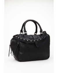 Forever 21 Faux Leather Studded Handle Satchel