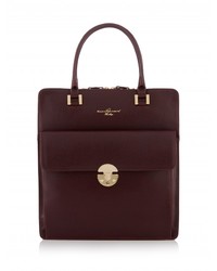 Marion Ayonote Issoria Burgundy Leather Briefcase Tote