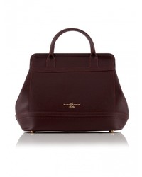 Marion Ayonote Storm Burgundy Leather Tote