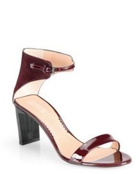 Reed Krakoff Atlas Patent Leather Ankle Strap Sandals