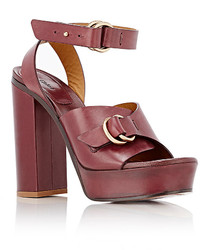 Chloé Kingsley Leather Platform Sandals