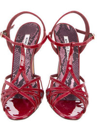 Manolo Blahnik Patent Leather Multistrap Sandals