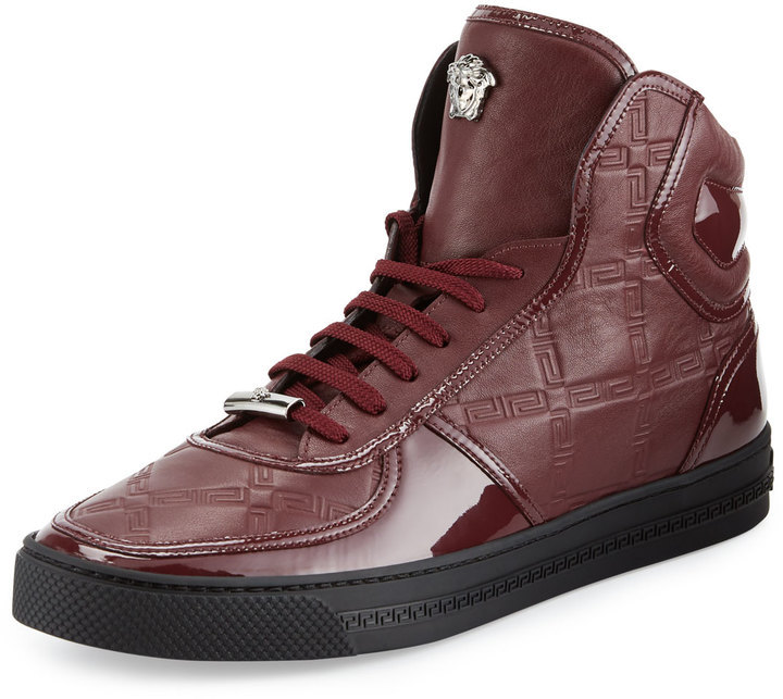 maroon high top sneakers