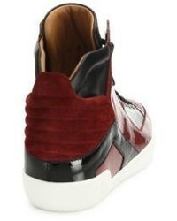 Bally Patent Leather High Top Sneakers
