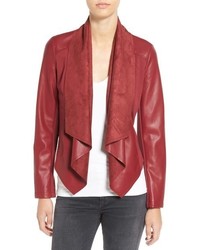 KUT from the Kloth Ana Faux Leather Drape Front Jacket