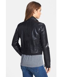 Max Mia Open Front Faux Leather Jacket