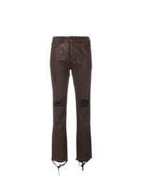 Burgundy Leather Jeans