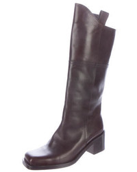 Chanel Square Toe Knee High Boots