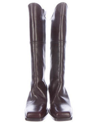 Chanel Square Toe Knee High Boots