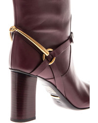 Gucci Tess Horsebit Leather Boots