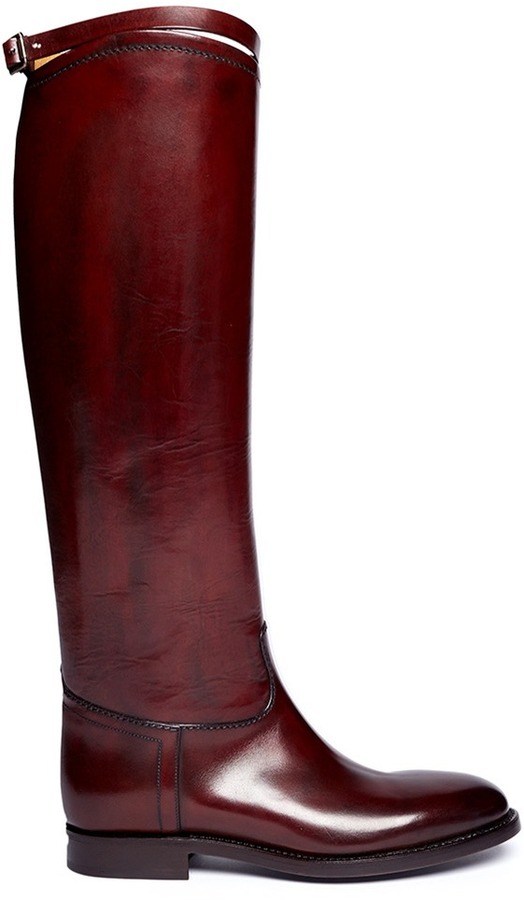 Alberto Fasciani Top Strap Leather Riding Boots, $1,115 | Lane 