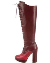 Bally Two Tone Knee High Boots