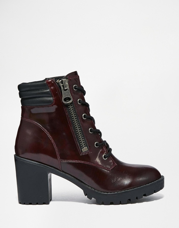 steve madden lace up heel boots