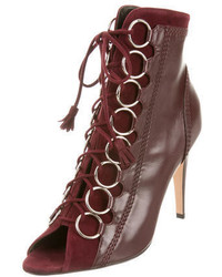Brian Atwood Peep Toe Ankle Boots