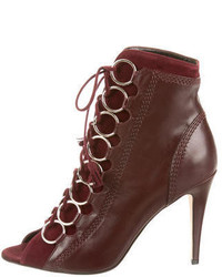 Brian Atwood Peep Toe Ankle Boots