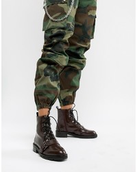 ASOS DESIGN Arya Leather Hiker Ankle Boots