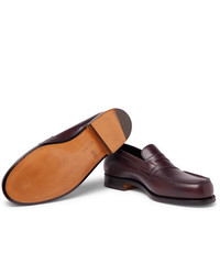 J.M. Weston 180 The Moccasin Burnished Leather Penny Loafers