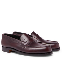 J.M. Weston 180 The Moccasin Burnished Leather Penny Loafers
