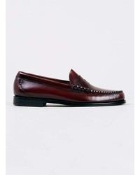 Topman Bass Weejuns Burgundy High Shine Penny Loafers