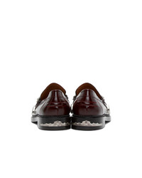 Toga Virilis Burgundy Leather Loafers