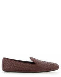 Bottega Veneta Burgundy Leather Loafers