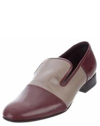 Celine Cline Leather Bicolor Loafers