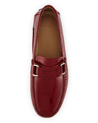Bally Druh Patent Penny Loafer Red
