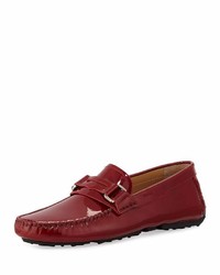 Bally Druh Patent Penny Loafer Red