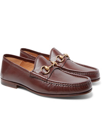 Gucci Easy Roos Horsebit Collapsible Heel Leather Loafers