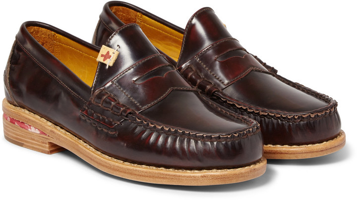 VISVIM Fabro Leather Penny Loafers, $920 | MR PORTER | Lookastic