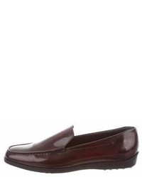 Tod's Leather Round Toe Loafers