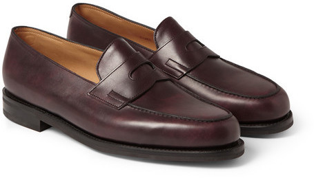 John Lobb Lopez Leather Penny Loafers, $1,300 | MR PORTER | Lookastic