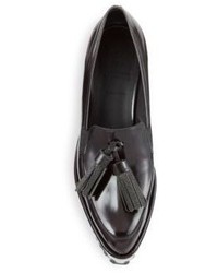 Brunello Cucinelli Monili Tassel Leather Platform Loafers