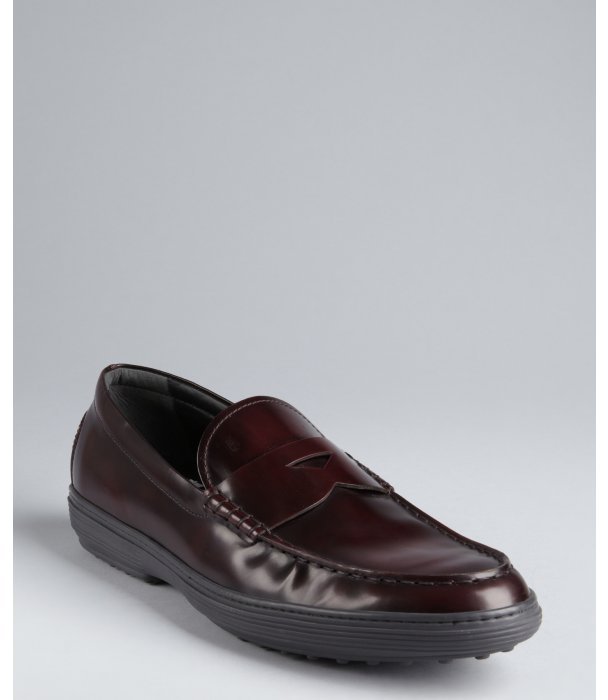 Tod's Burgundy Leather Peter Penny Loafers | Where to buy & how to wear