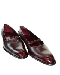 Tod's Pellame Loafers Leather Burgundy Sz 40 5cn0182