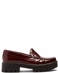 ALEXACHUNG Tread Sole Leather Penny Loafers