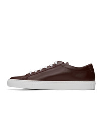 Common Projects Burgundy Achilles Low Sneakers