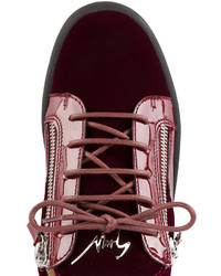 Giuseppe Zanotti Design Burgundy Frankie Sneakers
