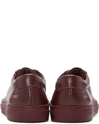 Common Projects Burgundy Original Achilles Sneakers