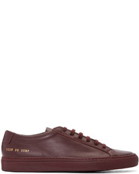 Common Projects Burgundy Original Achilles Sneakers