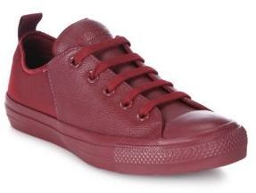 burgundy leather converse