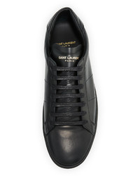 Saint Laurent Sl01 Leather Low Top Sneakers