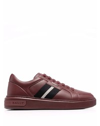 Bally Stripe Embellished Leather Sneakers