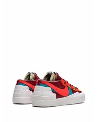 Nike X Kaws X Sacai Blazer Low Sneakers Red
