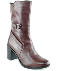 Burgundy Dina Leather Boot